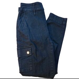 White House Black Market Womens Revive Black Cargo Joggers Size 00S